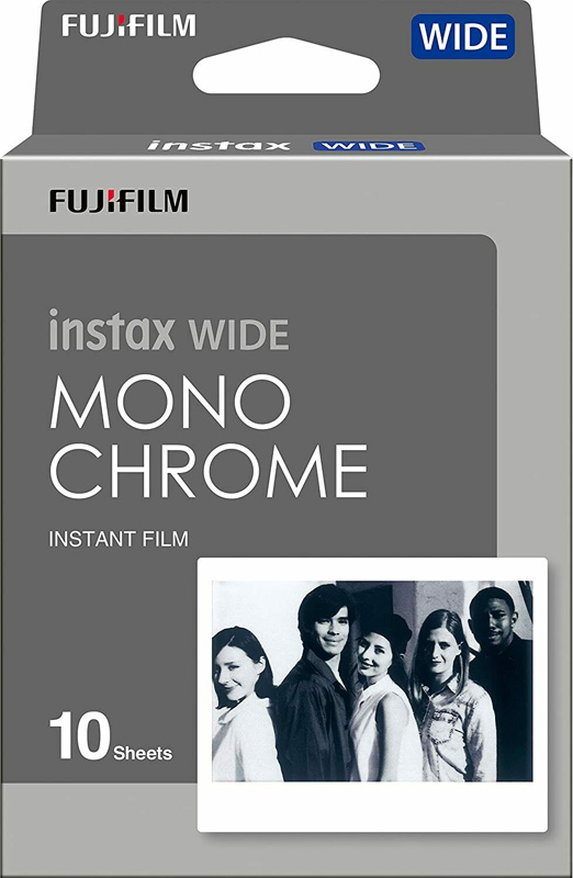 Fujifilm Instax Wide Monochrome Instant Film, 10 Exposure